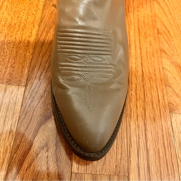 Men’s Tony Lama Western Cowboy Boots Color Moss Two-Toned Size 8D (regular) - Picture 12 of 14